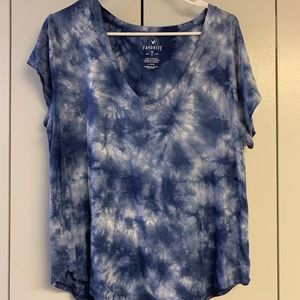 AE Soft and Sexy Blue Tie Dye Tee